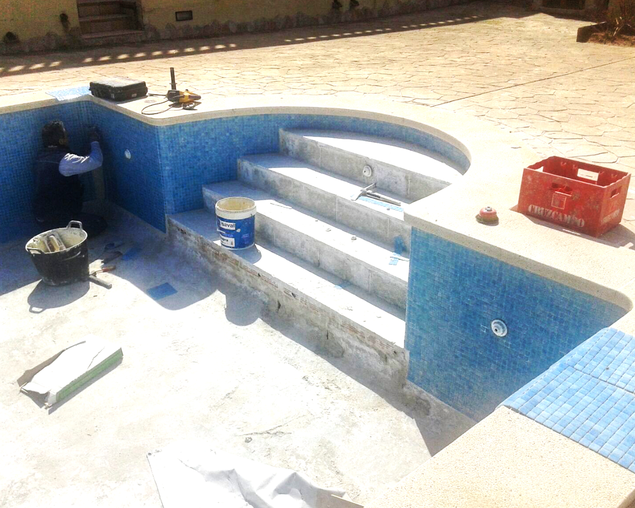 piscina restauracion obra nueva
