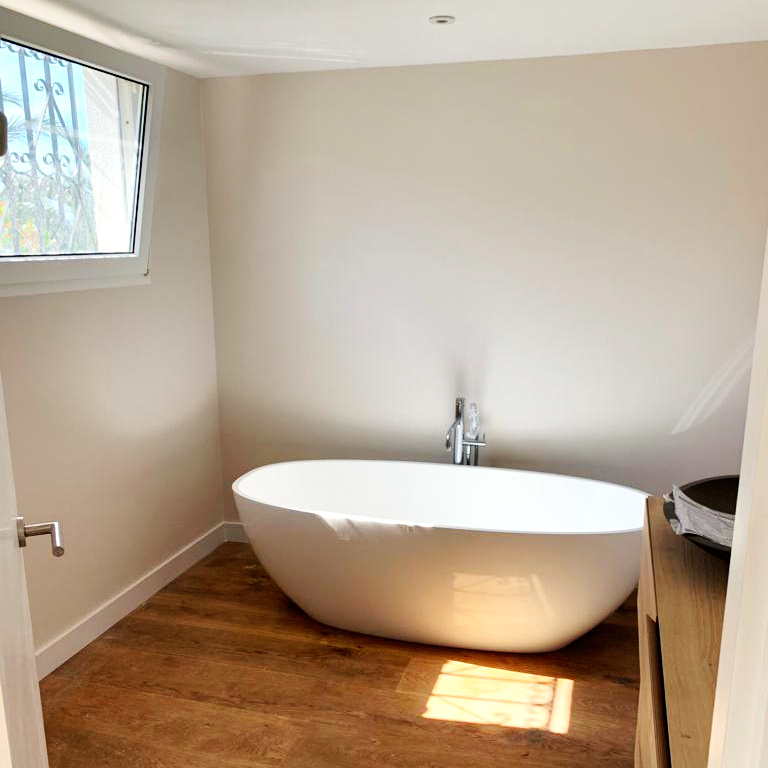 reforma baño porcelanosa pared tratamiento cemento